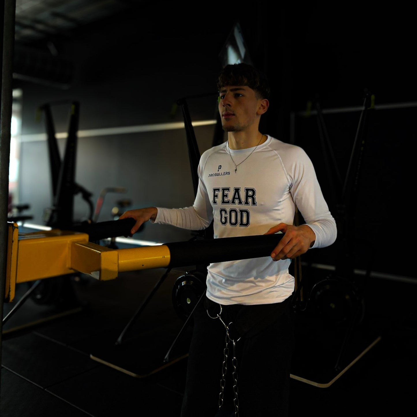 "Fear God" Langarm Kompressionsshirt