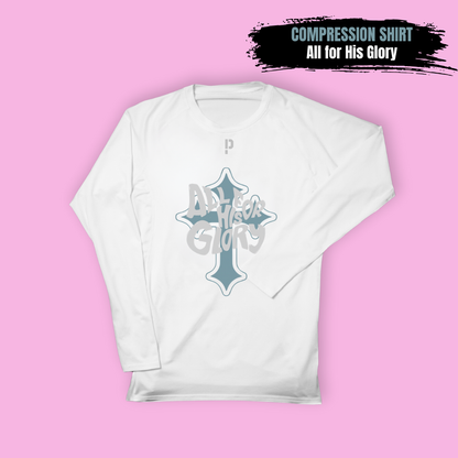 Compression Shirt "All for His Glory" - WHITE