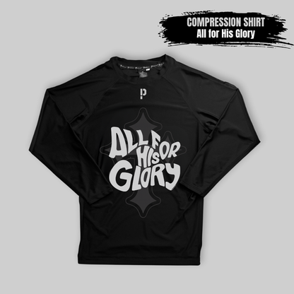 Compression Shirt "All for His Glory" - BLACK