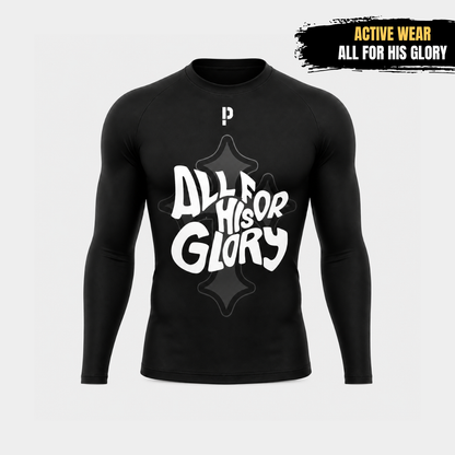 Compression Shirt "All for His Glory" - BLACK