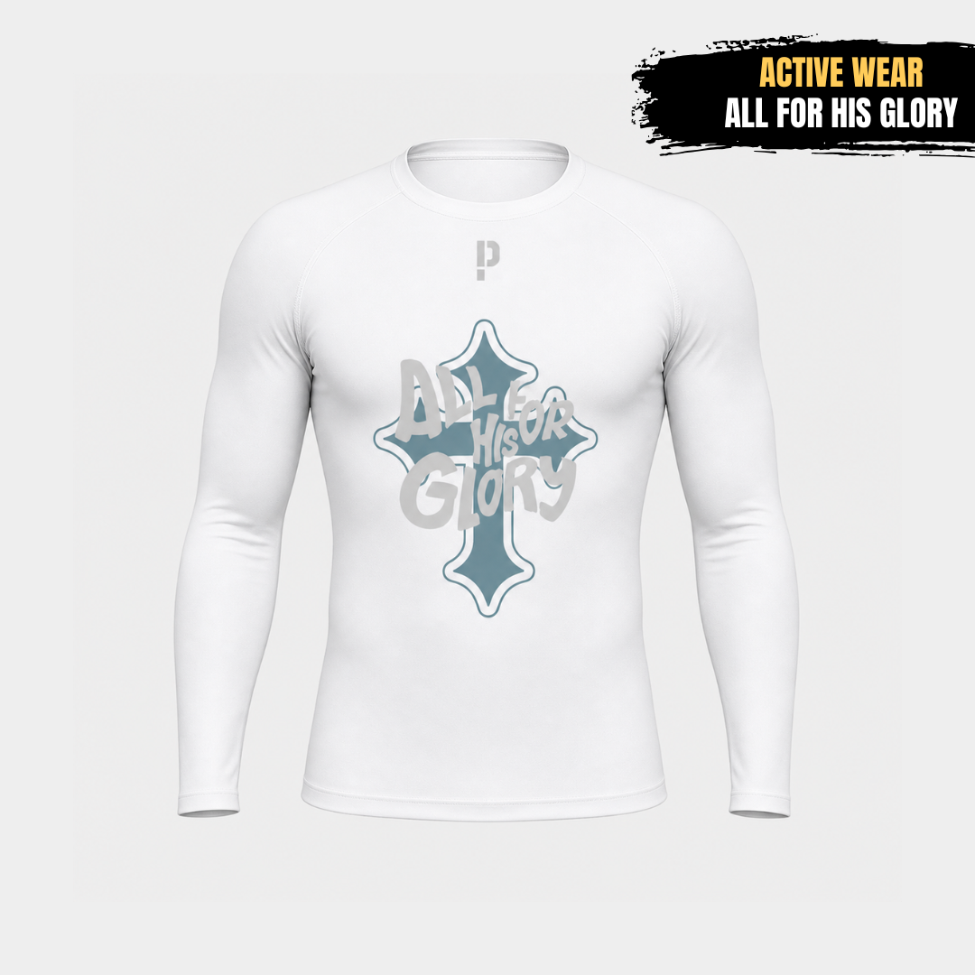 Compression Shirt "All for His Glory" - WHITE