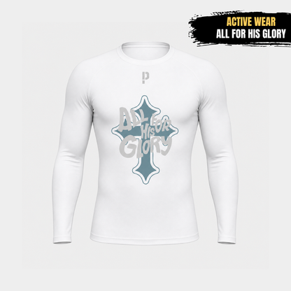 Compression Shirt "All for His Glory" - WHITE