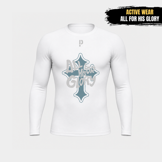 Compression Shirt "All for His Glory" - WHITE
